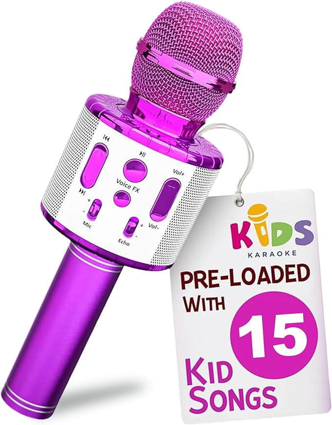 Move2Play, Kids Karaoke Microphone | Includes Pre-Loaded Songs & Bluetooth | Kids Birthday Party ... | Amazon (US)