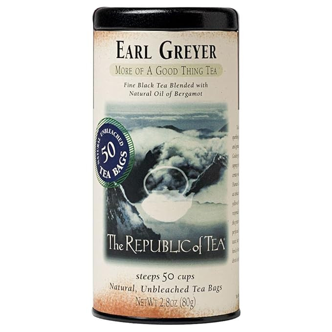 The Republic of Tea — Earl Greyer Black Tea Tin, 50 Tea Bags, Naturally Caffeinated | Amazon (US)