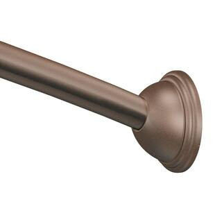 54 in. - 72 in. Adjustable Length Curved Shower Rod in Old World Bronze | The Home Depot