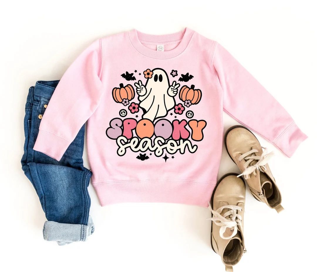 Spooky Season Kids Halloween Sweatshirt  Toddler Halloween - Etsy | Etsy (US)