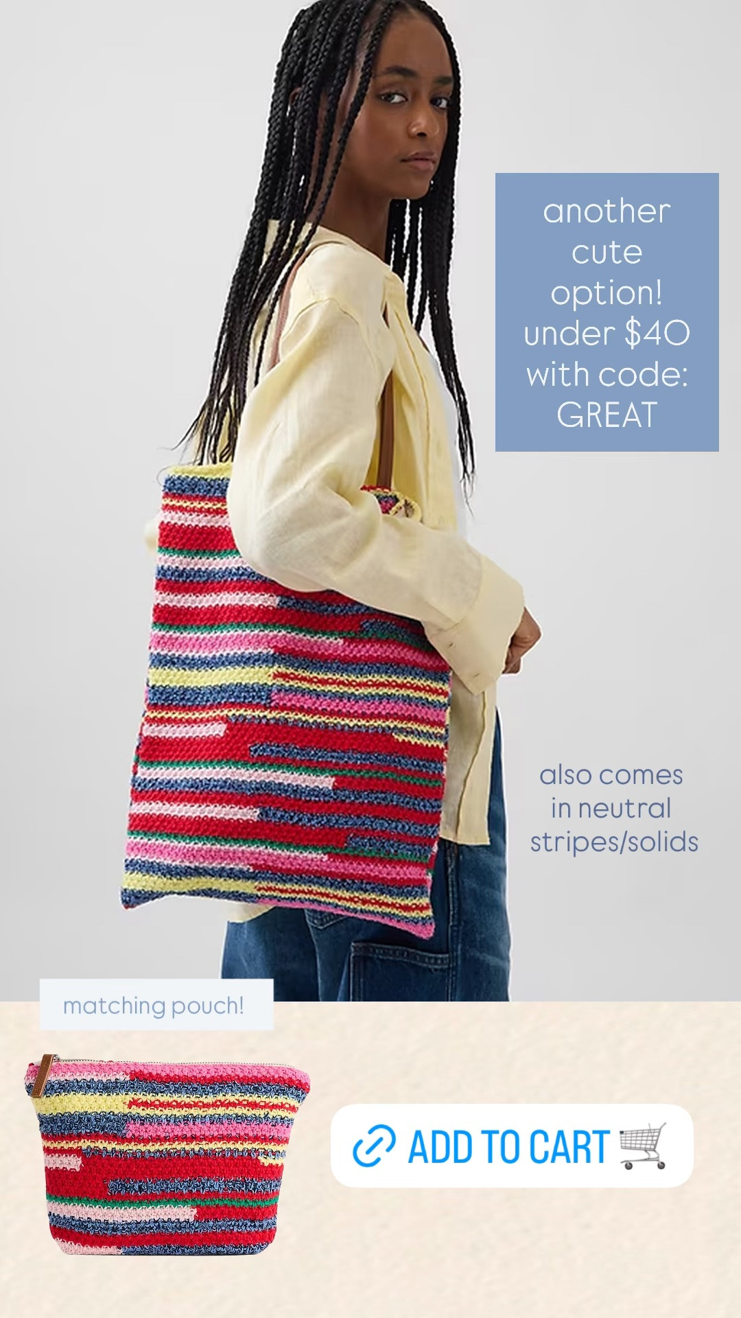 Love the colors + size for summer! Under $40 with code: GREAT. Also has a matching pouch

#LTKSaleAlert