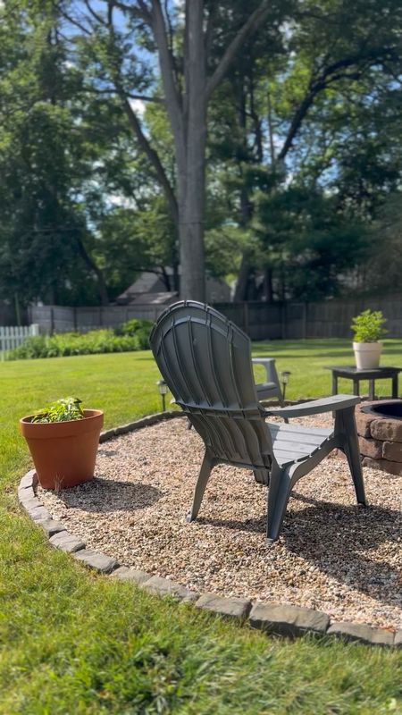 Amazon outdoor patio furniture. Adirondack chairs and end tables.  These end tables have lasted us years. Also have solar pathway lights and planters

#LTKHome #LTKSummerSales #LTKVideo