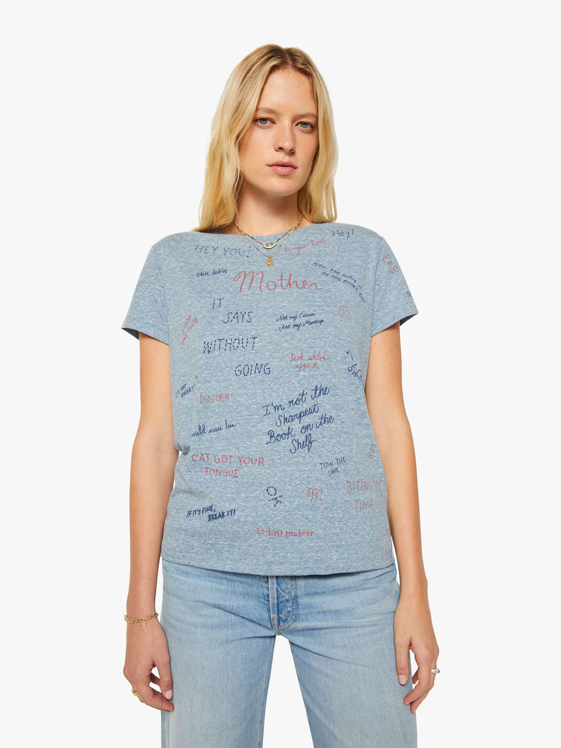 The Boxy Goodie Goodie - Captains Blue - Tongue Tied | Mother Denim