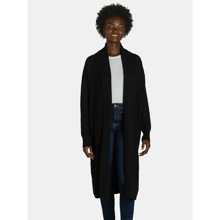 Time and Tru Women's Duster Cardigan Sweater, Midweight, Sizes XS-XXXL - Walmart.com | Walmart (US)