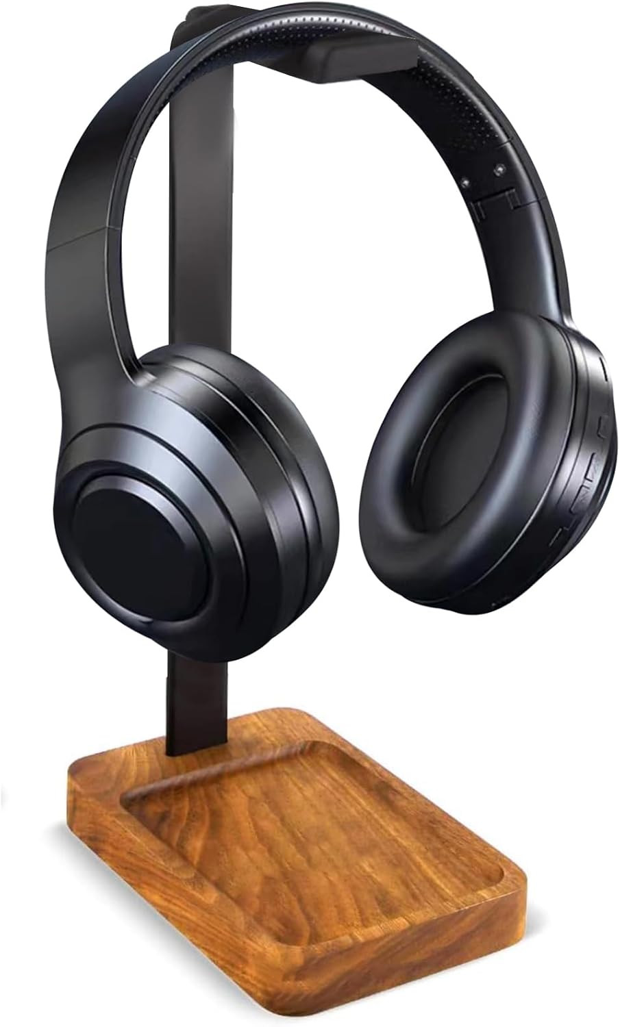 Headphone Stand for Desk, Walnut Wood and Iron Headset Holder, Universal Desktop Headphone Stand,... | Amazon (US)