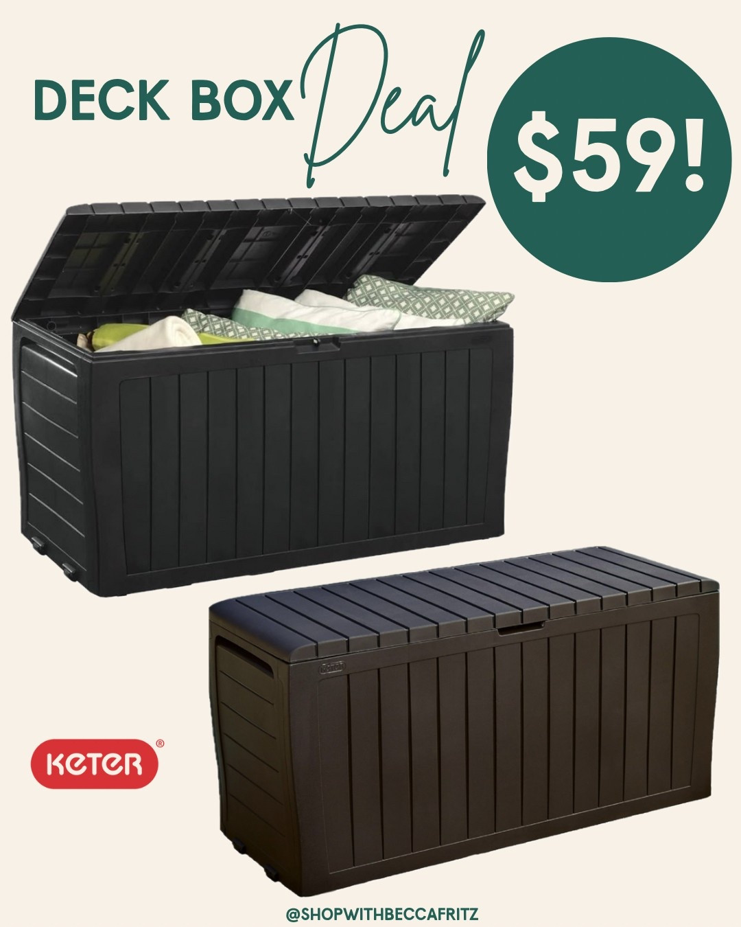 Deck box deal! #patiolife #patiostorage #deckbox

#LTKSaleAlert #LTKHome #LTKFindsUnder100
