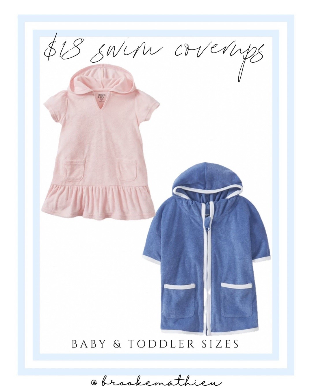 $17.99 swim coverups! Comes in baby and toddler sizes. 
Toddler sizes linked first, then baby sizes!

#LTKSwim #LTKSaleAlert