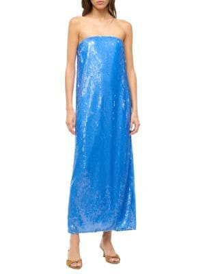 Staud Casey Sequined Strapless Gown on SALE | Saks OFF 5TH | Saks Fifth Avenue OFF 5TH