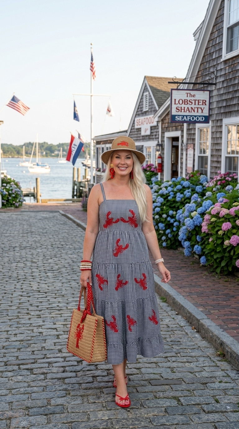 Nantucket, anyone?  If you have known me for any amount of time, then you know how much I LOVE lobsters.  This is the cutest Summer outfit! 

 