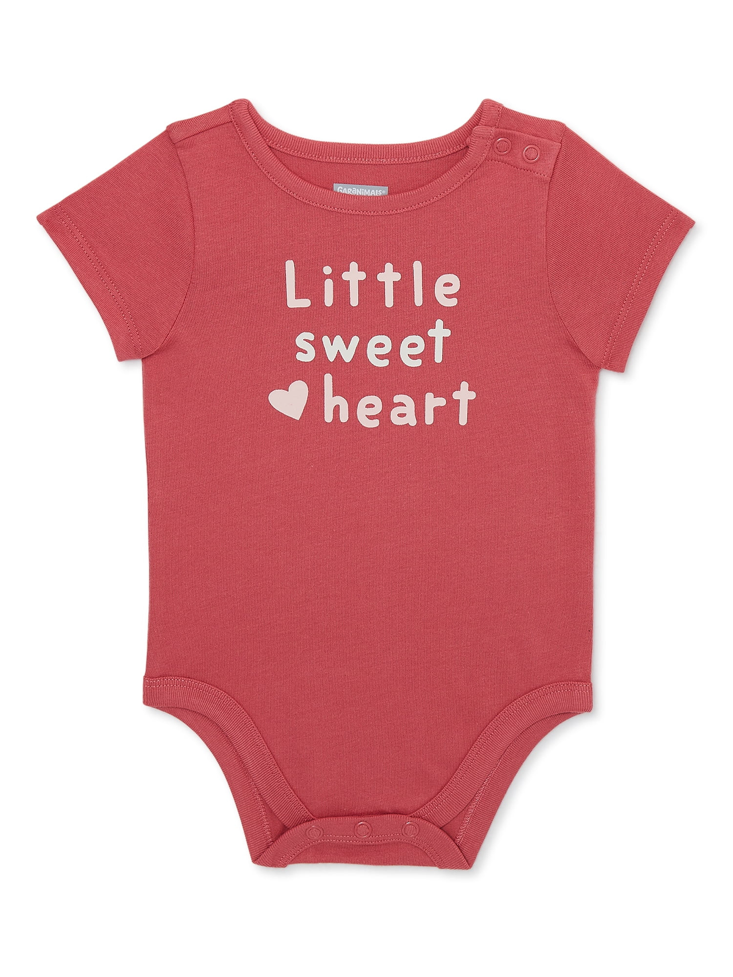 Garanimals Baby Girl Graphic Print Bodysuit with Short Sleeves, Sizes 0-24 Months - Walmart.com | Walmart (US)