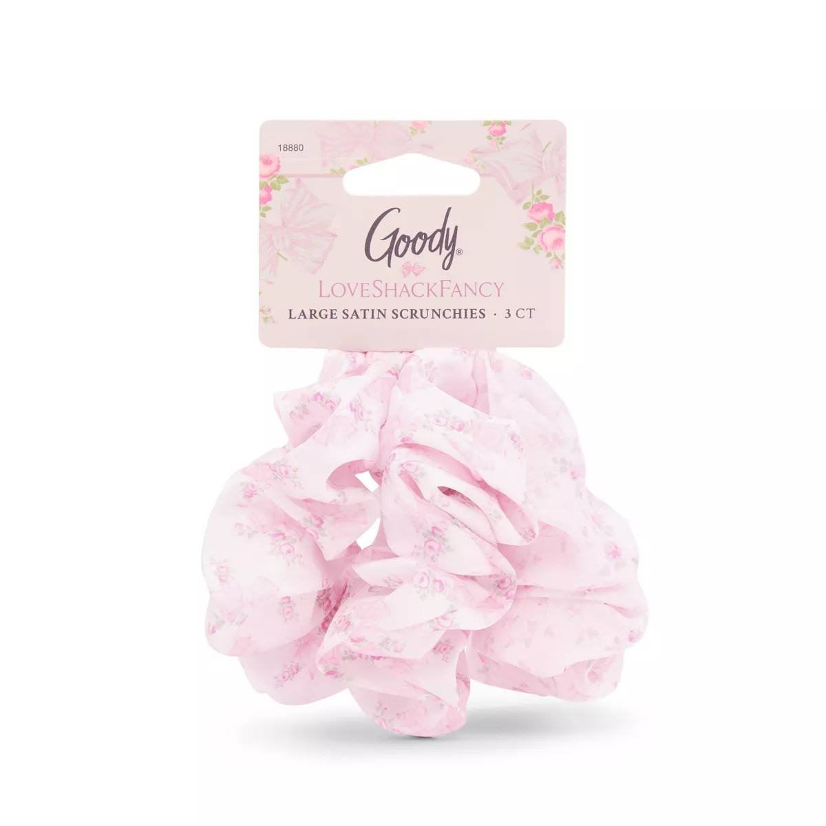 Goody x LoveShackFancy Large Satin Scrunchies - Rosa Beaux and English Ivy - 3ct - Pink | Target
