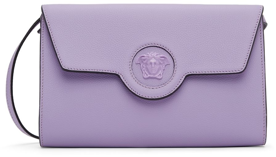 Purple Leather Shoulder Bag | SSENSE