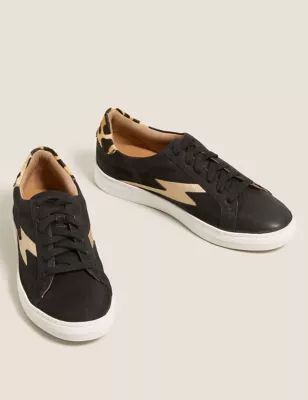 Lace Up Leather Side Detail Trainers | Marks & Spencer (UK)