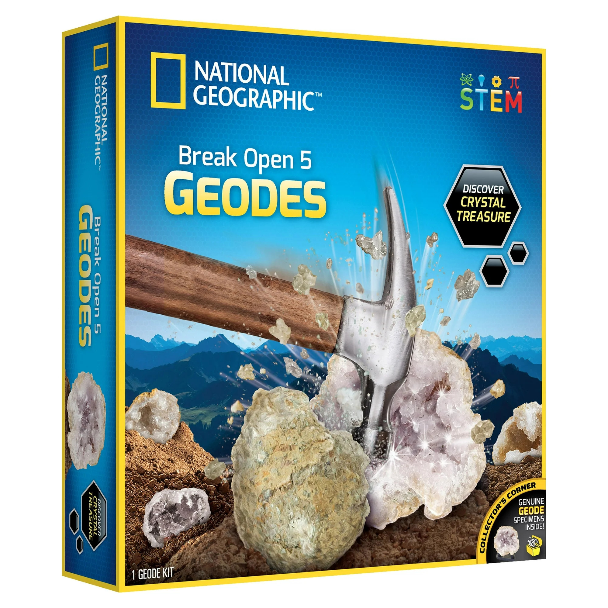 NATIONAL GEOGRAPHIC Break Open 5 Geodes - Geology Science Kit for Unisex Children | Walmart (US)
