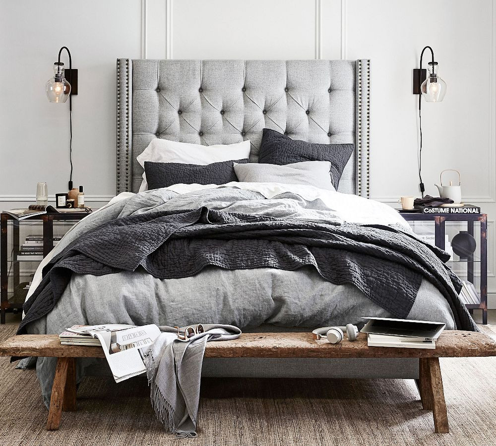 Harper Tufted Upholstered Bed | Pottery Barn (US)