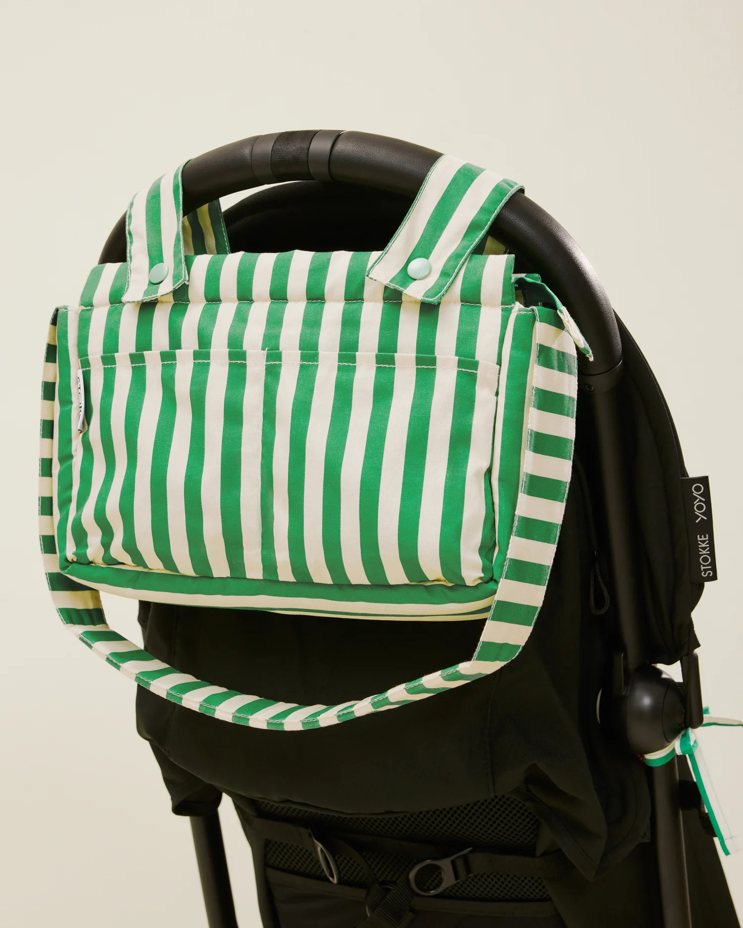 Universal Baby Stroller Organizer Bag Converts To Crossbody | Green Stripe - Storq by Kindred Bra... | Kindred Bravely