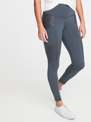 High-Waisted Moto 7/8-Length Street Leggings For Women | Old Navy (CA)