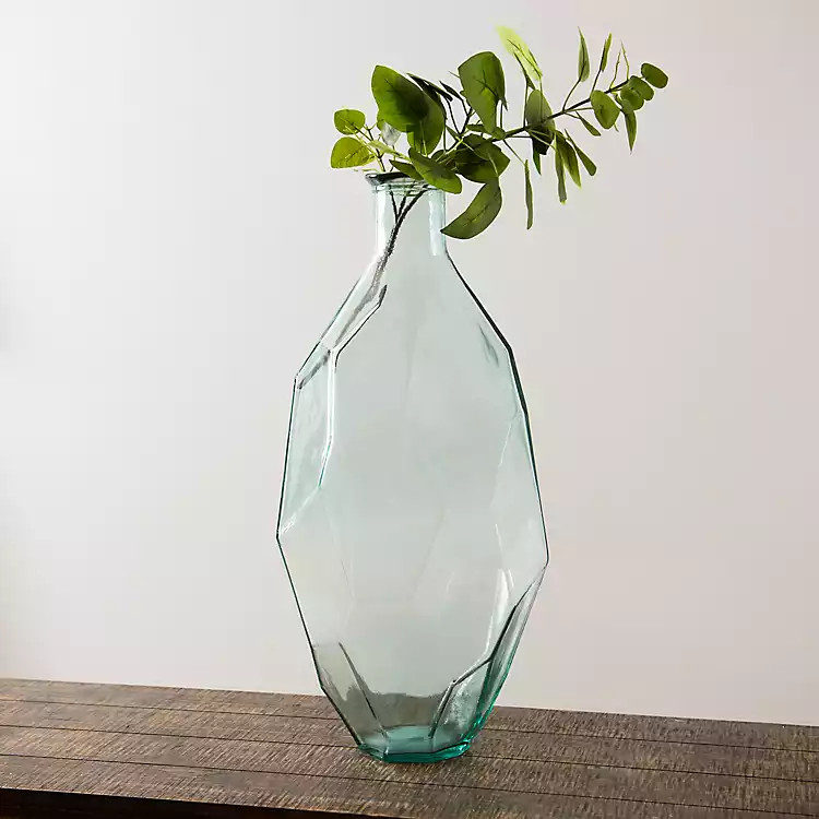 Green Origami Glass Vase | Kirkland's Home