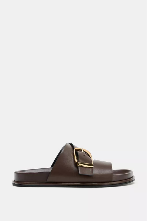BUCKLED FLAT SANDALS | Zara NL