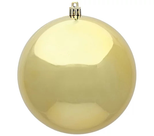 Vickerman 6" Gold Shiny Ball Christmas Ornament , 4 per Bag - QVC.com | QVC