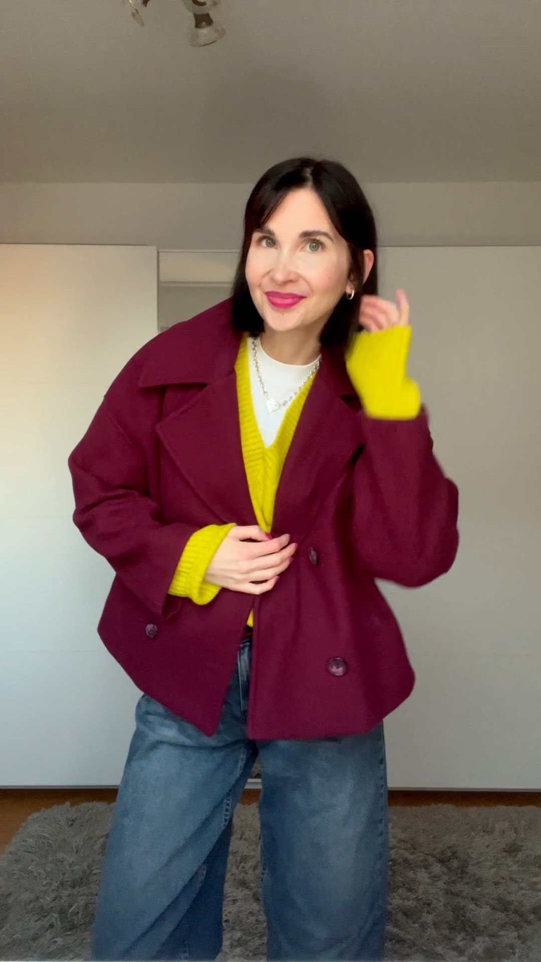 Herbst-Kombi mit Jacke in Burgundy und gelbem Strick-Pullover zur Barrel Jeans 🍂

#LTKwinter #LTKautumn #LTKdeutschland