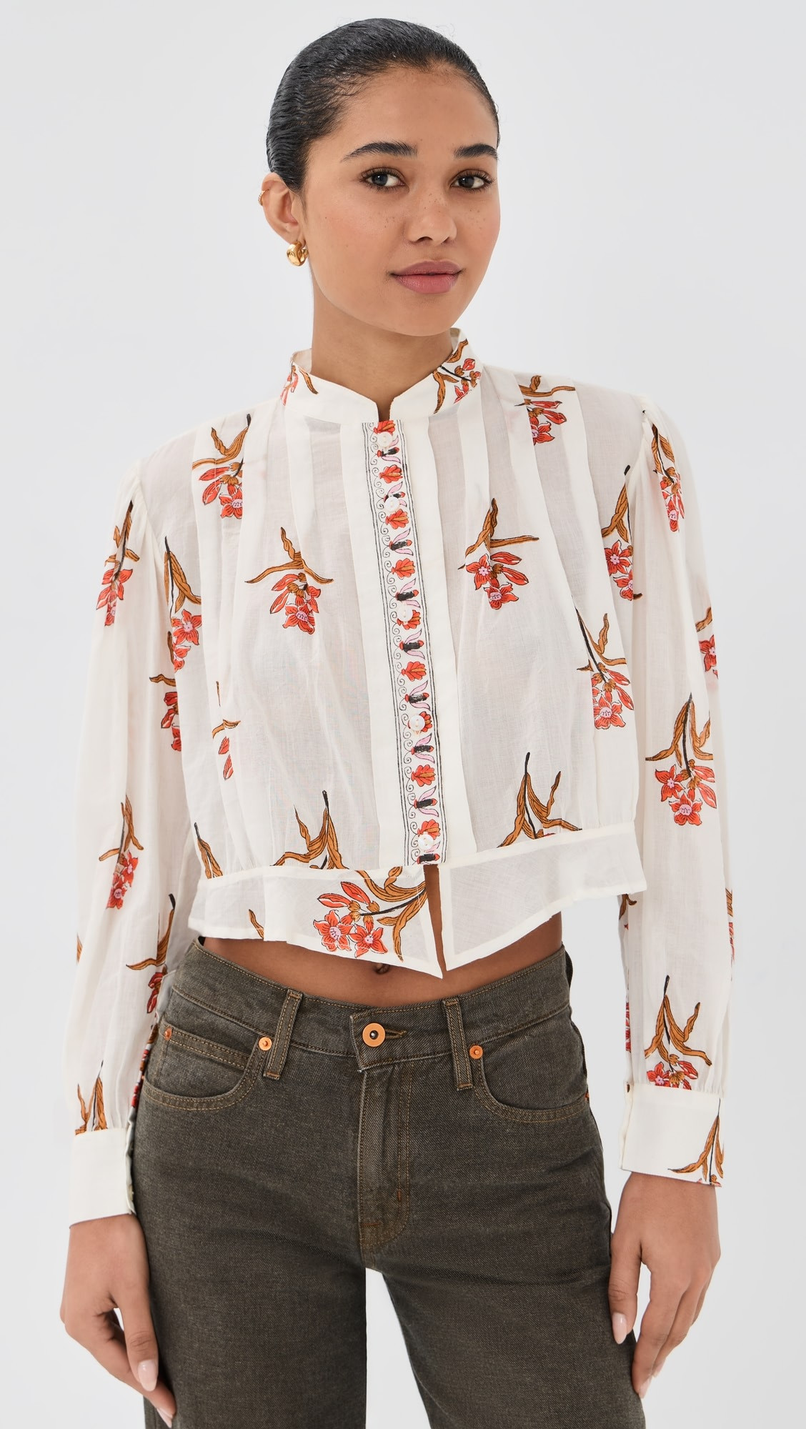 Ryland Persimmon Flower Shirt | Shopbop