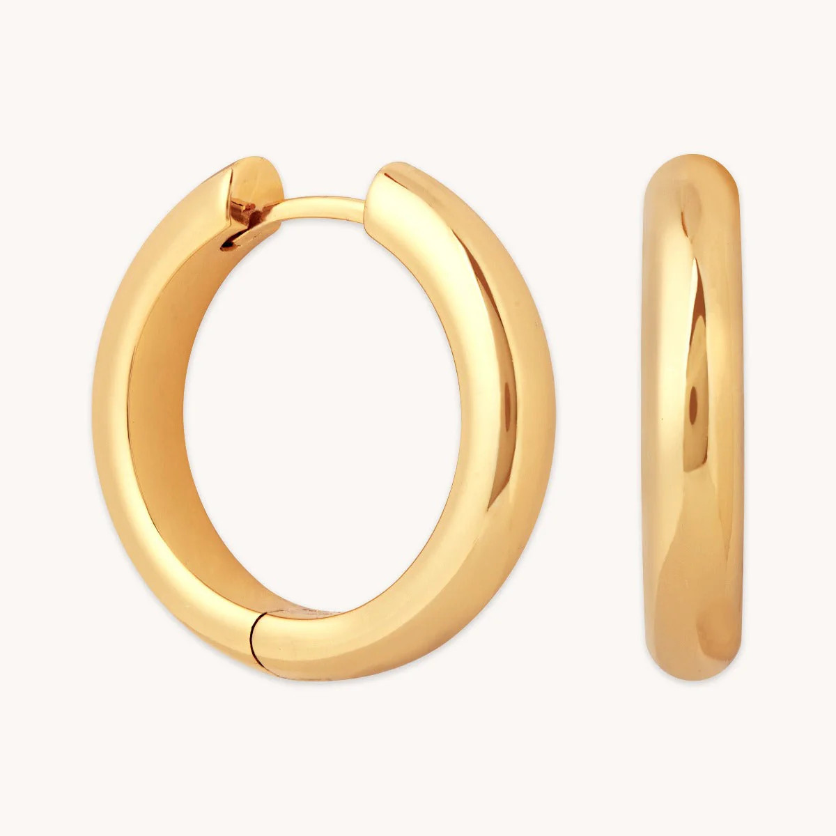 Bold Large Hoops in Gold | Astrid & Miyu UK