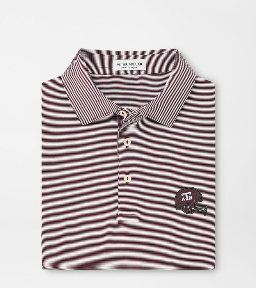 Texas A&M Vault Jubilee Stripe Performance Polo | Peter Millar