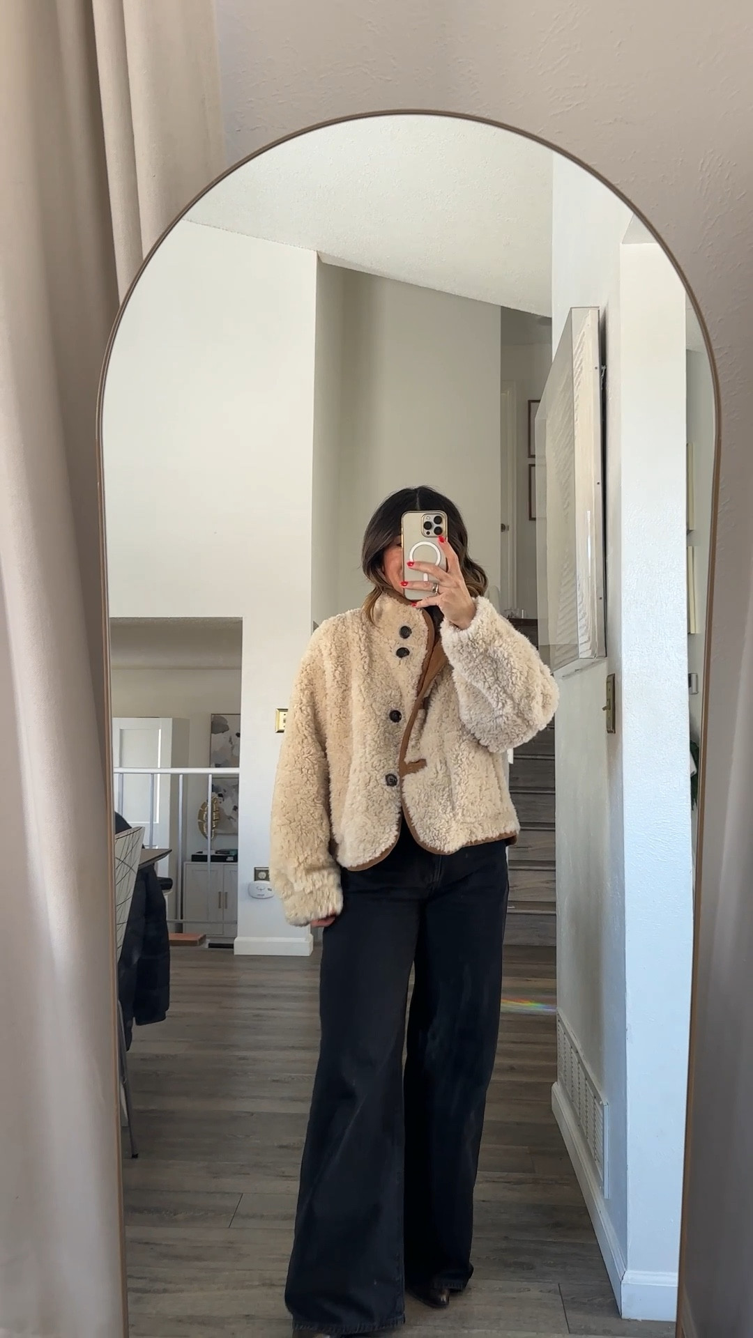 If you are looking for a cozy jacket that’s chic and comfy and the same time, this one it is!! It’s truly perfection! I adore both sides. The quality feels great! 
Wearing size small.
Take 40% off my jeans! They run tts, wearing size 25.

#LTKFindsUnder100 #LTKHoliday #LTKFindsUnder50