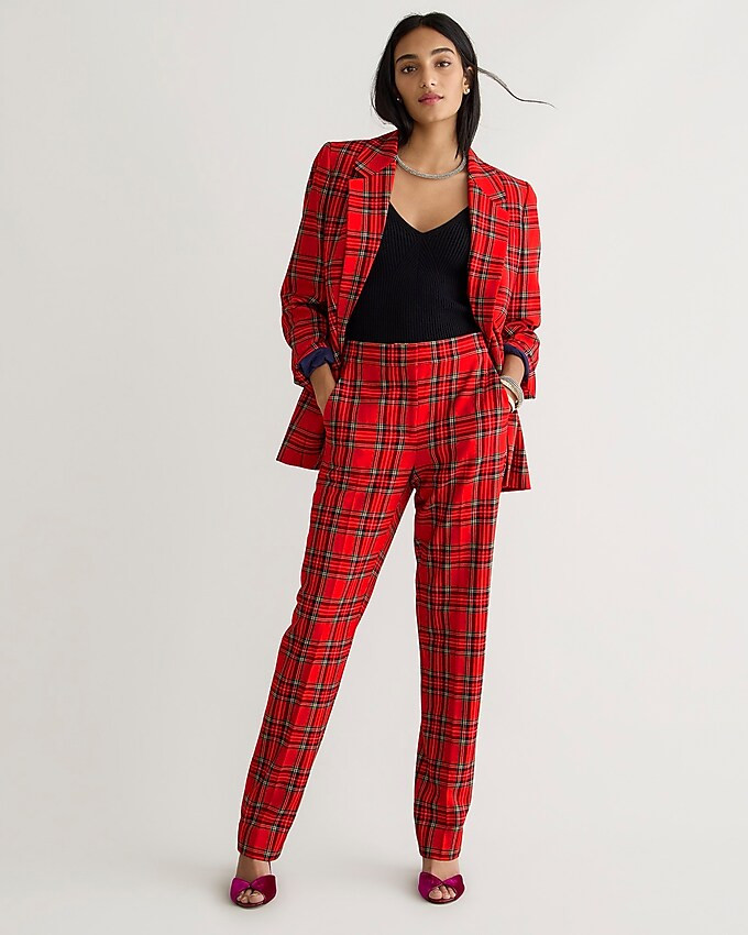 Full-length Kate straight-leg pant in Good Tidings plaid wool blend | J. Crew US