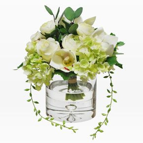 Faux Flower Bouquet w/ Vase - White | West Elm (US)