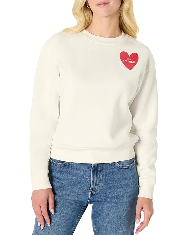 Amazon Essentials x Sofia Grainge Women's Boxy Drop Shoulder Crewneck Sweatshirt | Amazon (US)