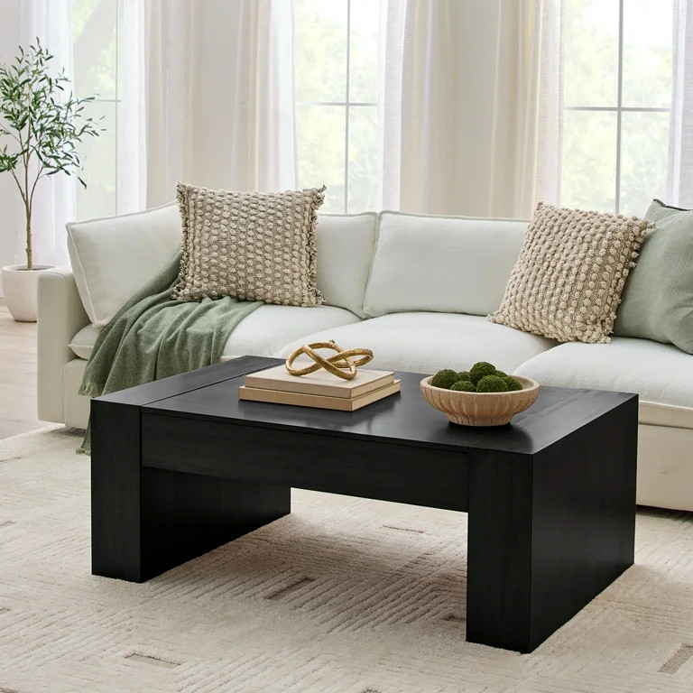 Better Homes & Gardens Ezra Oversized Coffee Table, Living Room, Black - Walmart.com | Walmart (US)