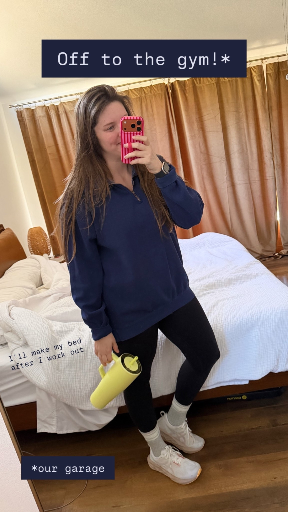 Comfy outfit for working out and errands! Size up 2 in the pullover, size up half size in the sneakers!
.............
Workout look gym look gym outfit workout outfit quarter zip pullover comfort colors pullover navy pullover aerie leggings asics novablast sneakers asics sneakers walking shoes running shoes Brumate eras cup tumbler with handle cup with handle loopy case colorful phone case iPhone 17 case midsize outfit midsize look midsize fashikn errands outfit errands look mom look mom outfit crew socks roadtrip outfit travel outfit airport outfit airport look 

#LTKfitnessgoals #LTKActive #LTKootd