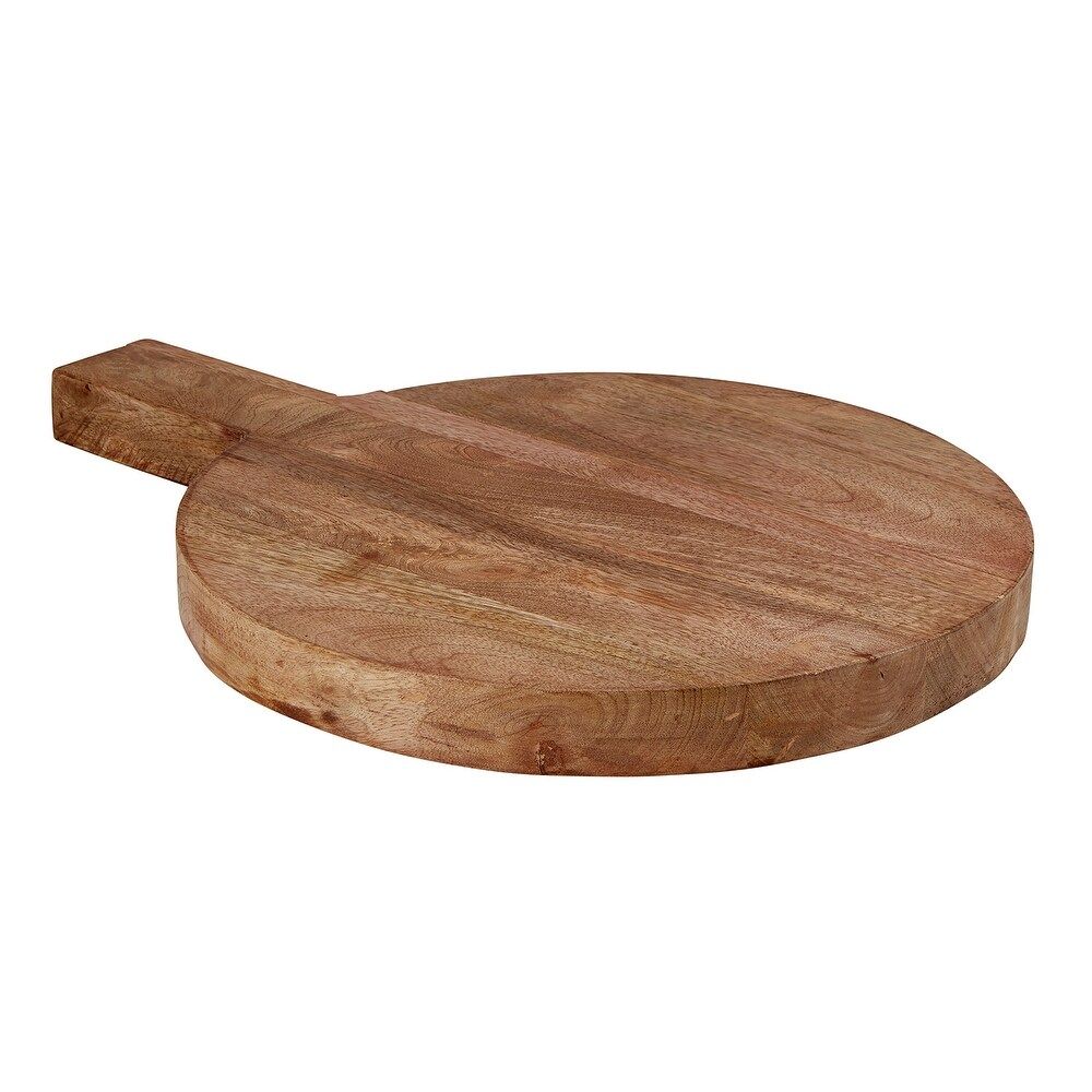 10" Contemporary Round Wooden Cutting Board (Brown) | Bed Bath & Beyond