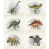 Dinosaur Wall Decor Art Prints (Set of 6) - Unframed - 8x10s | Set includes Tyrannosaurus Rex (T-... | Amazon (US)