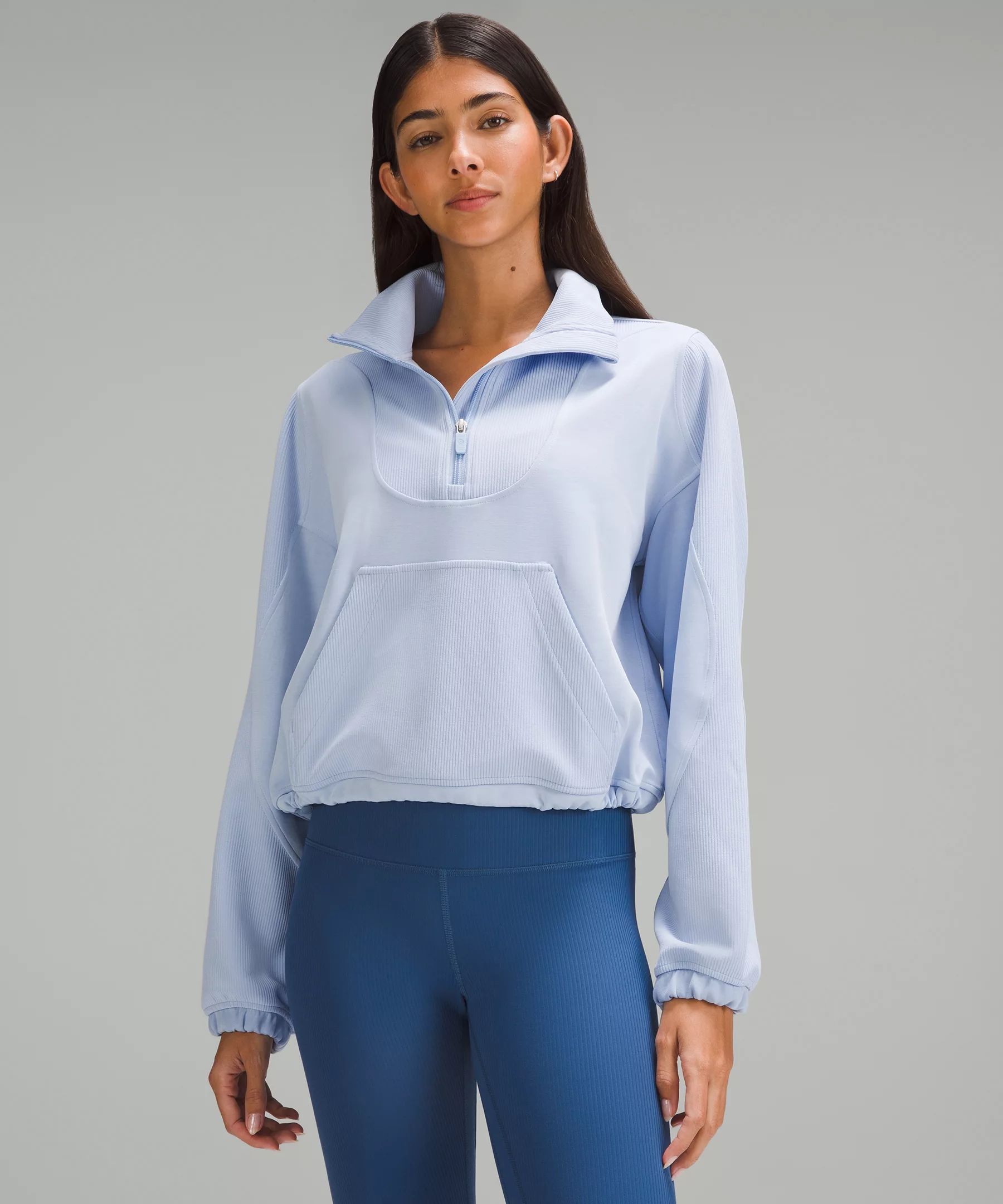 Brushed Softstreme Ribbed Half Zip | Women's Hoodies & Sweatshirts | lululemon | Lululemon (US)