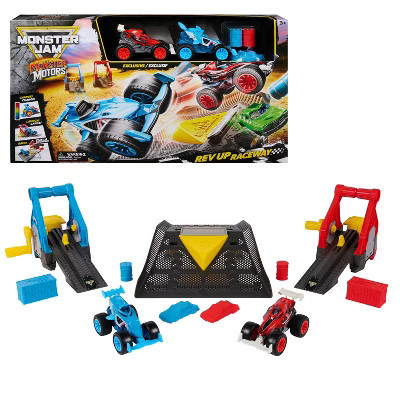 Monster Jam Monster Motors Rev Up Raceway Playset Toy Vehicle Playsets | Target