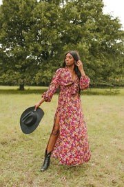 BuddyLove | Desirae Long Sleeve Maxi Dress | Forbidden | BuddyLove