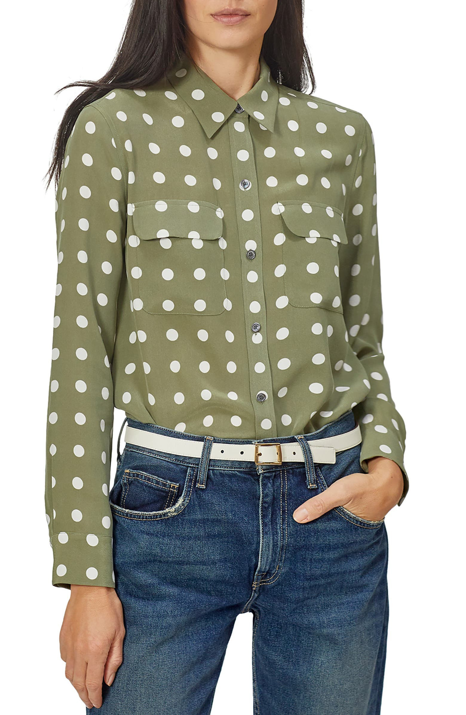 Slim Signature Silk Button-Up | Nordstrom