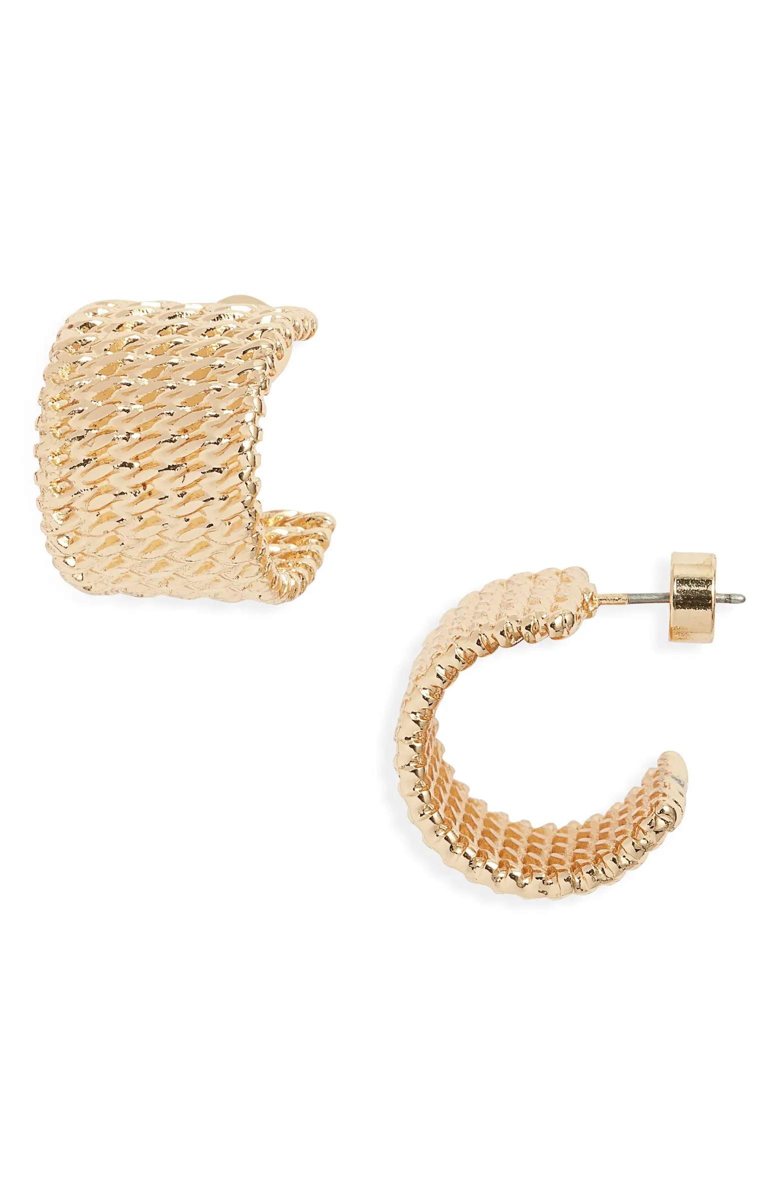 Twisted Wide Hoop Earrings | Nordstrom