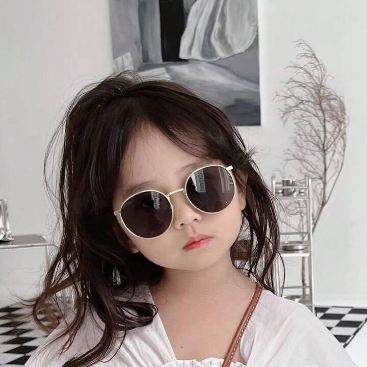 One Vintage Kids Sunglasses For Girls/Boys, Personality And Fashionable Baby Sunscreen UV-Proof G... | SHEIN