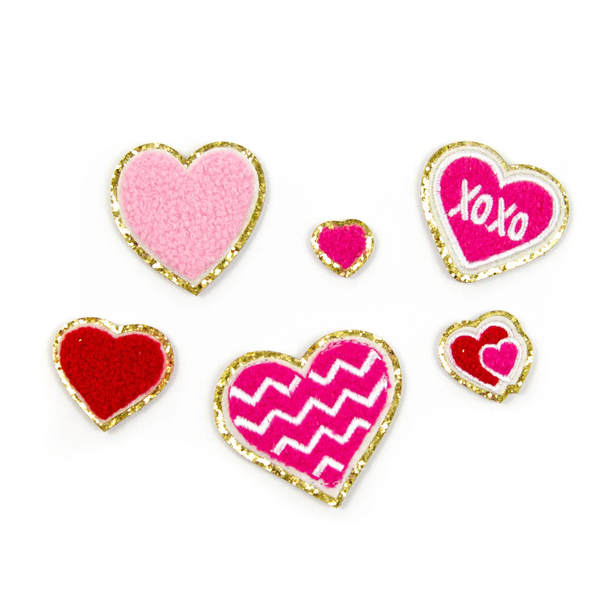 Assorted Valentine Hearts Patch Set | Becco Bags