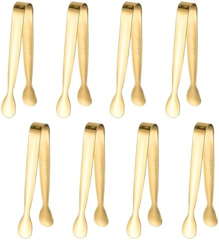 8PCS Gold Mini Metal Tongs, 4.3" Stainless Steel Tiny Tong, Small Kitchen Accessories for Serving... | Amazon (US)