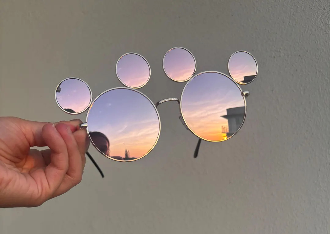 Mickey Sunglasses - Pink Mirror - Etsy | Etsy (US)