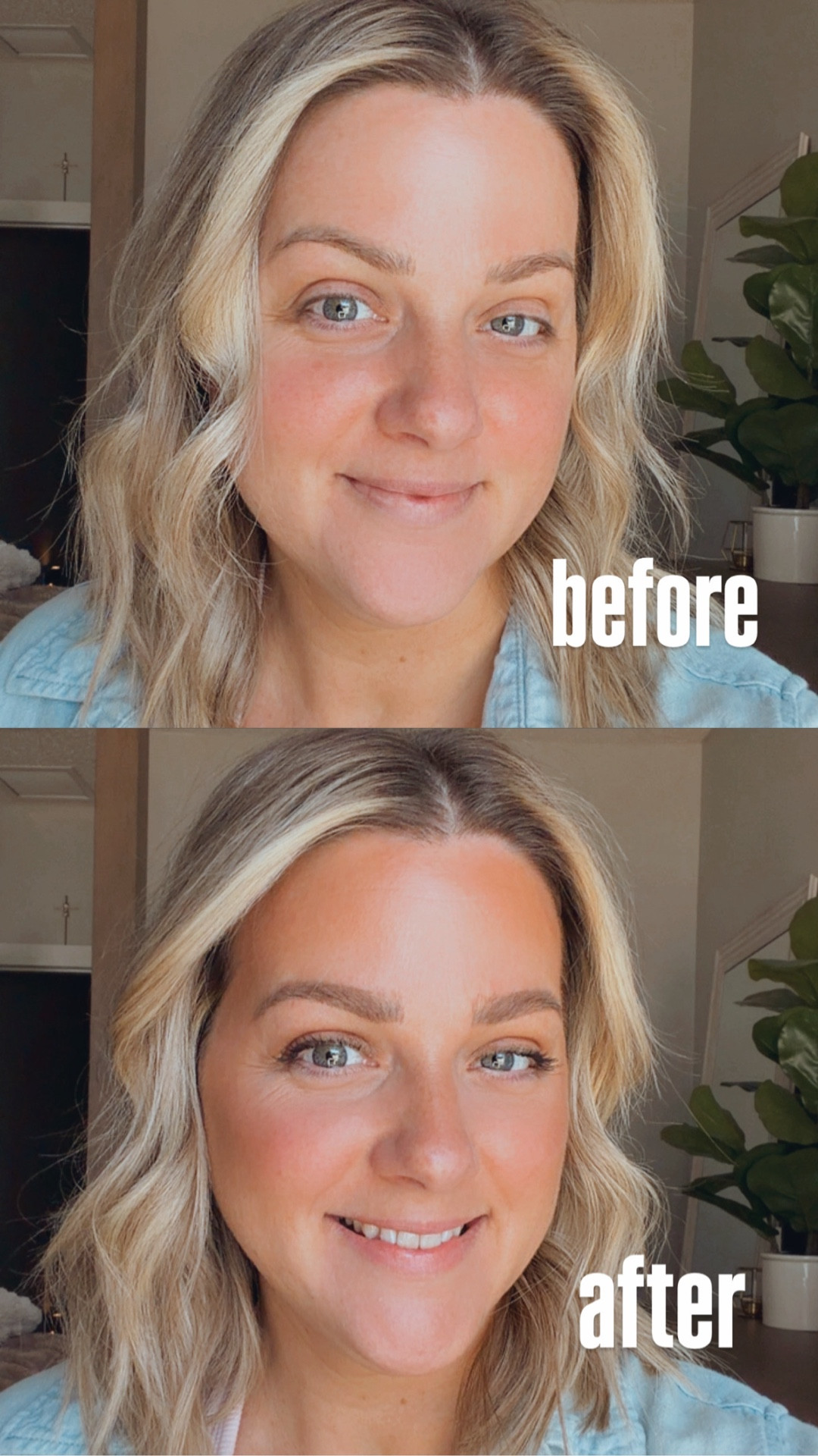 My current under-10 min GRWM routine and honestly… it’s about to be my summer go-to.

Start with primer + SPF (non-negotiable), then keep it quick, light and glowy. A little skin tint, cream bronzer, blush, mascara and gloss — done ✔️

Easy, fresh, and perfect for busy mornings when you still want to look put together.

#grwmover40 #midlifemakeup #momliferoutine #easyglowymakeup #betterjazzedup

#LTKmorningroutine #LTKgrwm #LTKmomlife