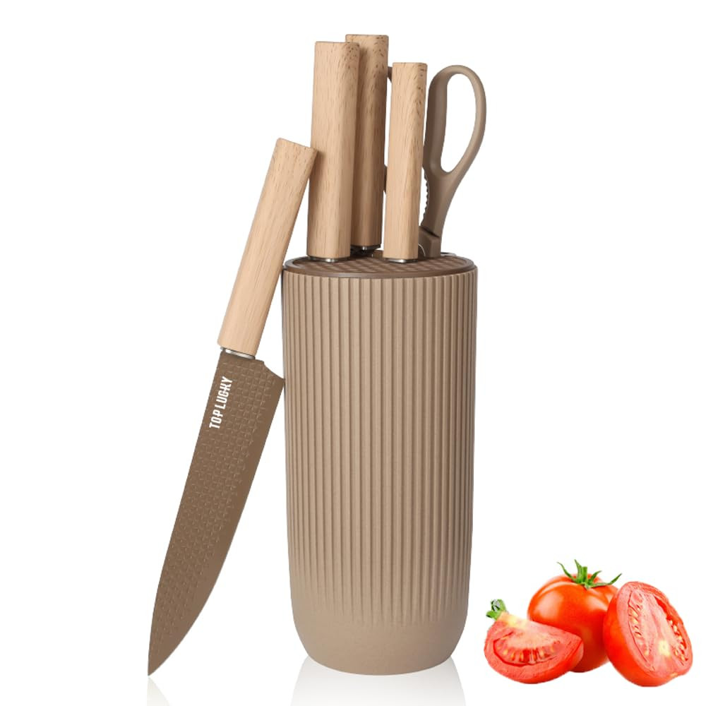 Knife Set, Wiztoynia 6-Piece Coffee Kitchen Knife Set for Home, Anti-Rust Non-stick Stainless Ste... | Amazon (US)