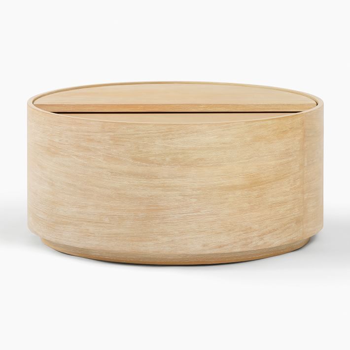 Volume Round Storage Drum Coffee Table (36") | West Elm (US)