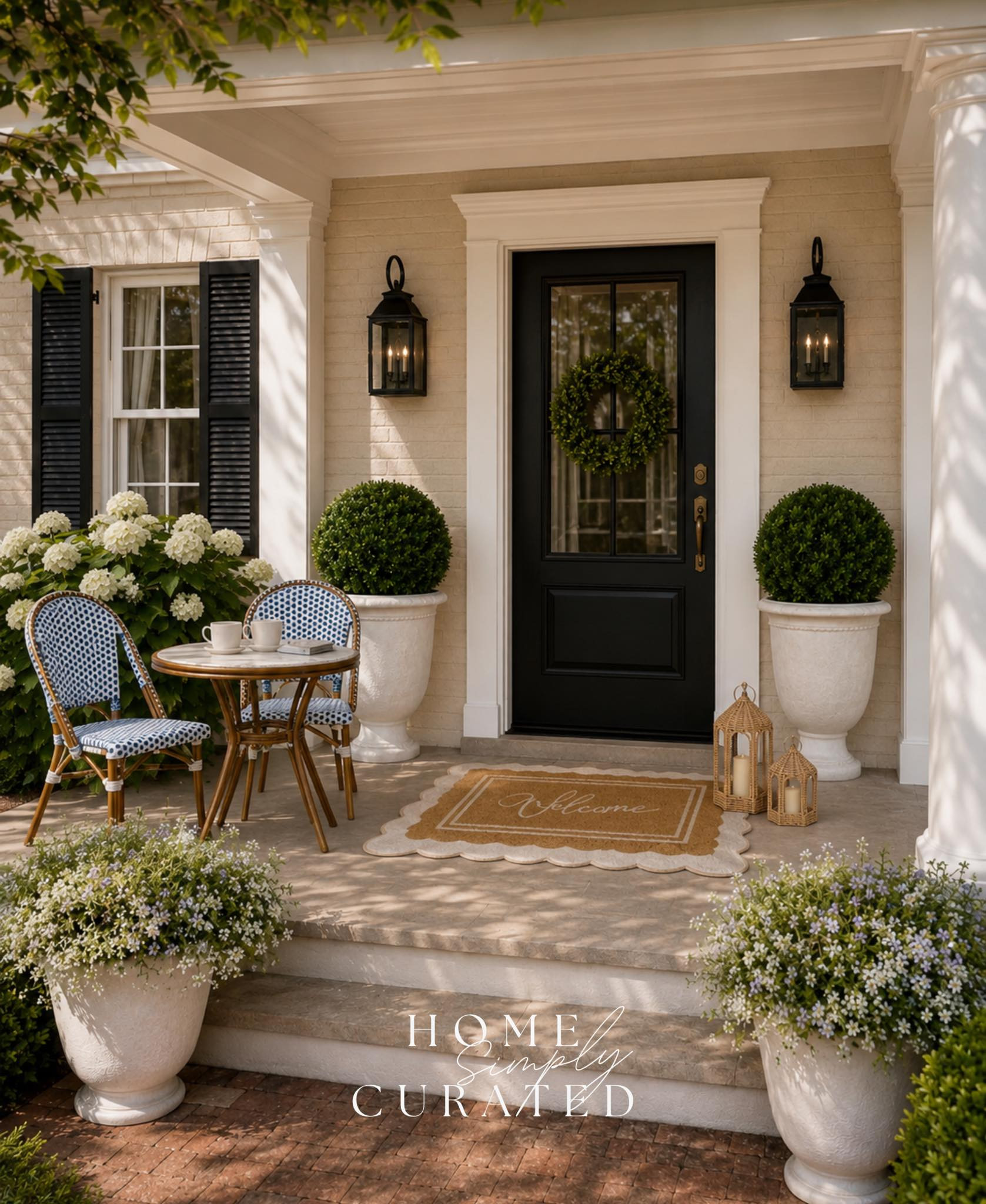 Porch decor finds from Walmart!! How cute is this new dining set!? 🤍💙 

✨High sell out risk on the scalloped welcome mat!

#frontporch #porchdecor #walmart #walmartfinds #seasonal

#LTKSeasonal #LTKHome #LTKdayinmylife
