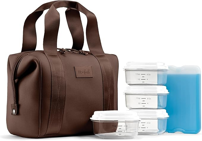 Fit & Fresh Remi Lunch Bag for Women Work – Neoprene Lunch Tote with Containers & Ice Pack, Reu... | Amazon (US)